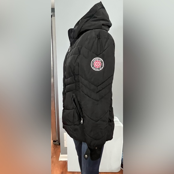 MADDEN GIRL Black Winter Parka Puffer Jacket with Hood - Picture 5 of 14